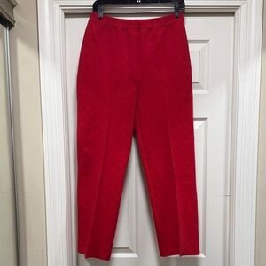 High Sport Red Straight-Leg Pants
